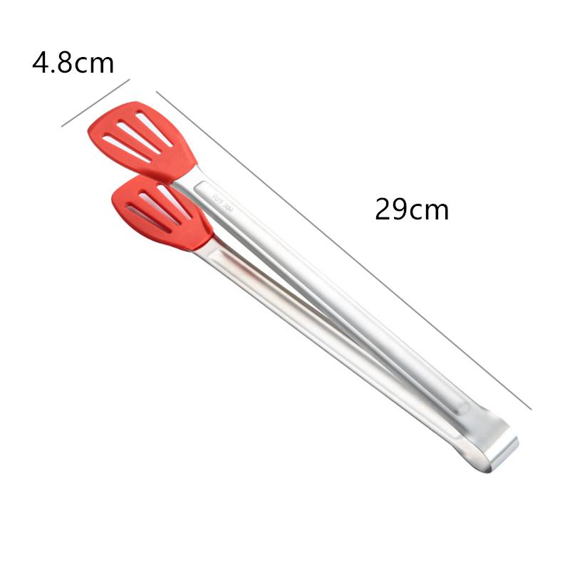 Stainless Steel Bread Tongs No-slip Handle Kitchen Tool for Salad Steak Meat Clip Cooking Accessories