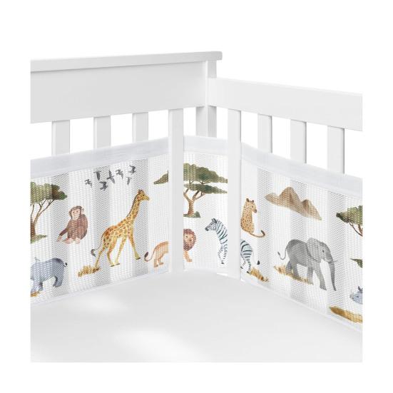 Bed Fence Set Keep Arm Legs Safe Crib Mesh Easy Installation Breathable Crib Guardrail Household Baby Products