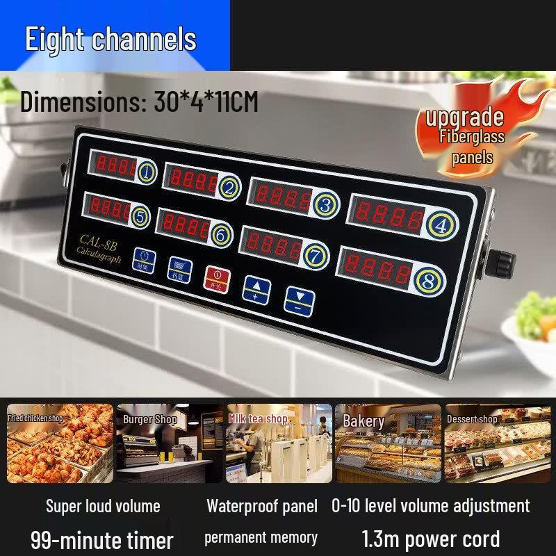 Commercial Multi-Channel Kitchen Timer