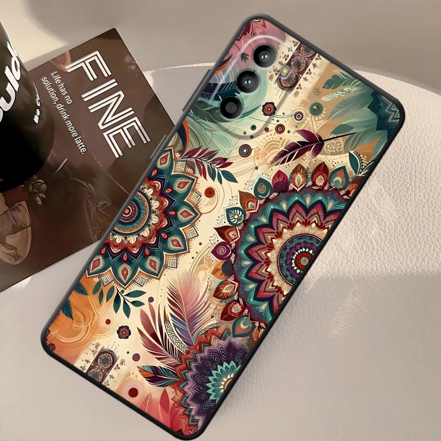 Retro Floral Pattern Case for Motorola Moto G50 G32 G51 G73 Edge 20 Pro 30 Lite G52 G53 G30 G71 G22 Edge40 G60s Phone Cover