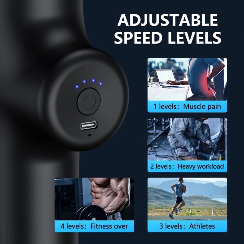 Multi Functional Electric Fascia Gun Convenient Brushless Home Professional Yoga Fitness Muscle Relaxation Vibration Massager