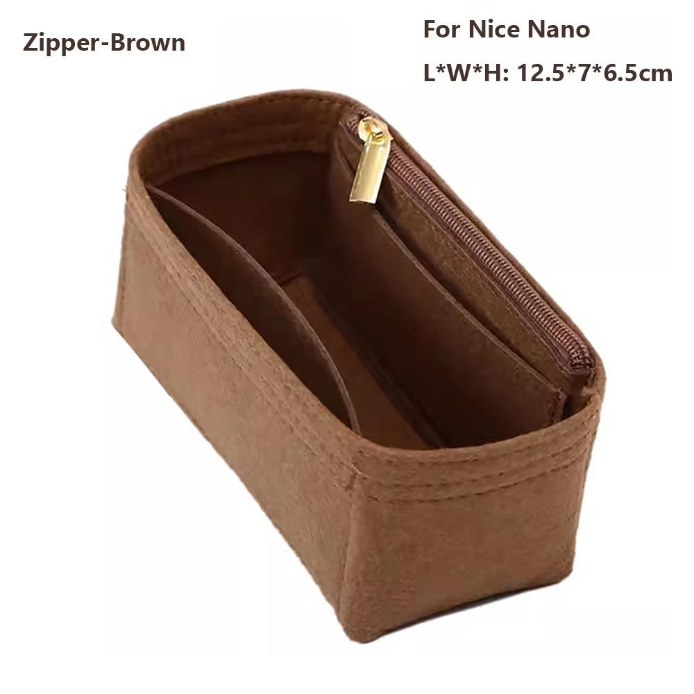 Felt Handbag Insert Bag Storage Organization Purse Liner Bag Support Portable Internal Bag for LV Nice Nano/Mini/BB/Vanity