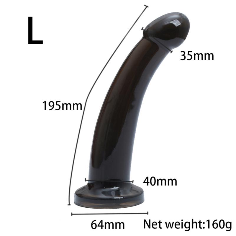 Woman Realistic Tpe Transparent Dildos  Penis Soft Artificial Strong Suction Cup Female Masturbation