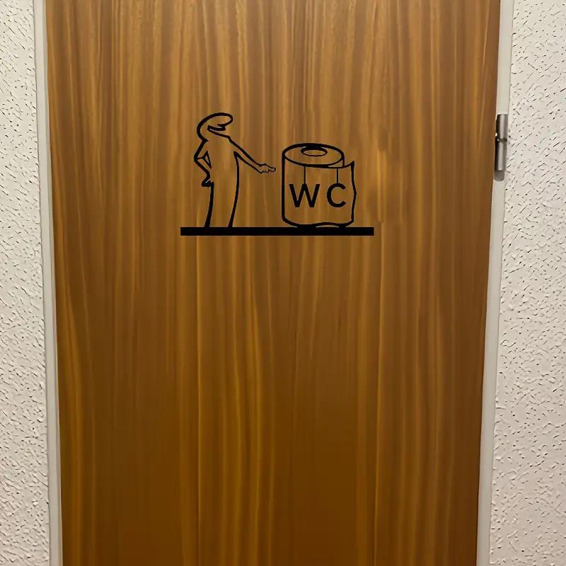La Linea Minimalistische Linienkunst Aufkleber Türaufkleber Schlafzimmer, Küche, Badezimmer Schild Cartoon-Charakter Design Heimdekoration