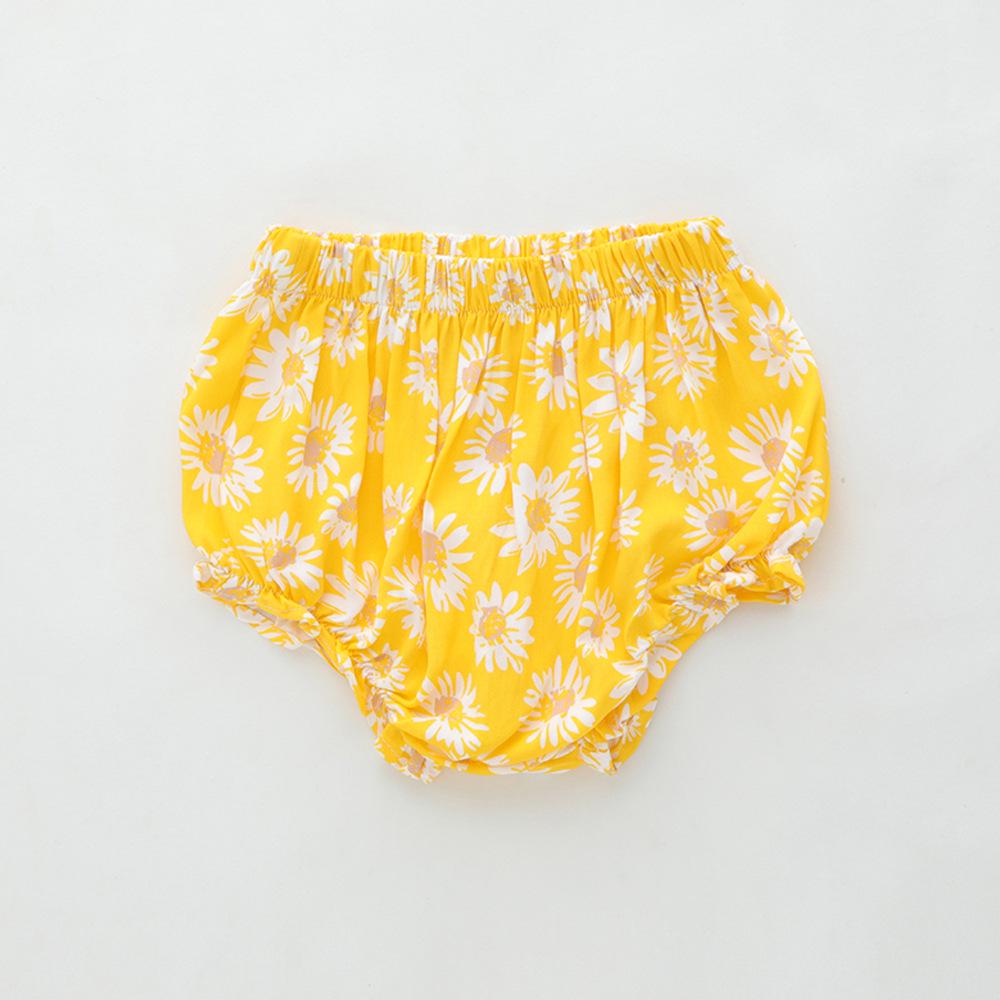 

Летний комплект из двух частей для новорожденной девочки: Безрукавка и шаровары с цветочным принтом 80 cm