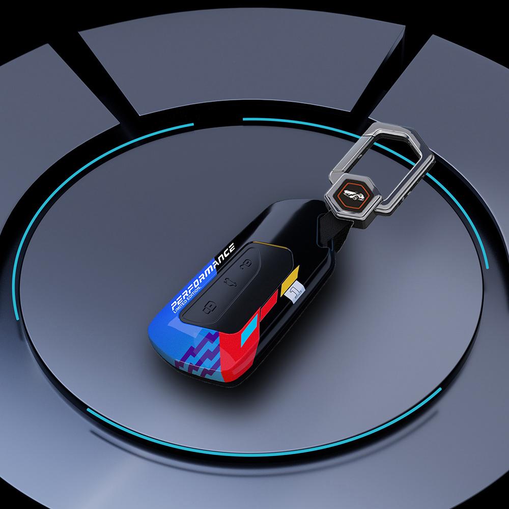 Abs Carbon Car Key Case Cover Shell Fob For Volkswagen Vw Golf 8 Mk8 Id-4 Id-6 For Skoda Octavia A8 For Seat Leon Fr Mk4 Cupra