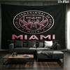Inter Miami CF Gobelin Ścienny Estetyczna Dekoracja Ścienna Koc z Drukowanej Tkaniny Dekoracyjne Gobeliny do Sypialni Salonu Wystrój Domu