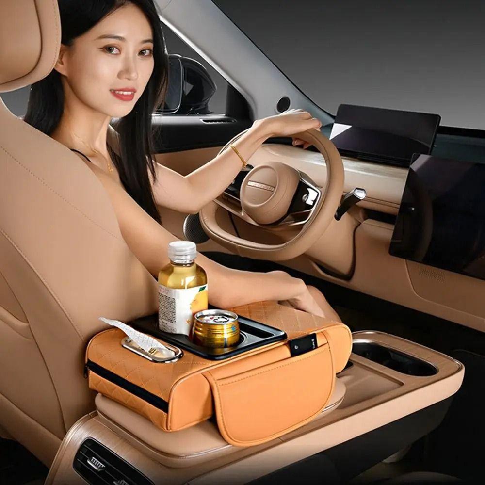 with Cup Holder Armrest Heightening Pad Tissue Box Car Console Console Pillow Trucks
