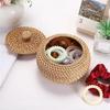 Wicker Rattan Storage Basket Rattan Decorative Storage Box Decorative Organizer  Key Storage