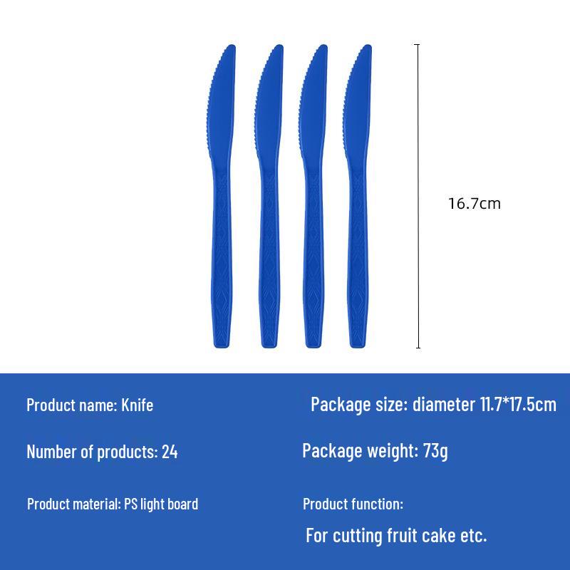 

Dark Blue Party Decoration Set: Thick Disposable Plates, Cups, Napkins & Tablecloth