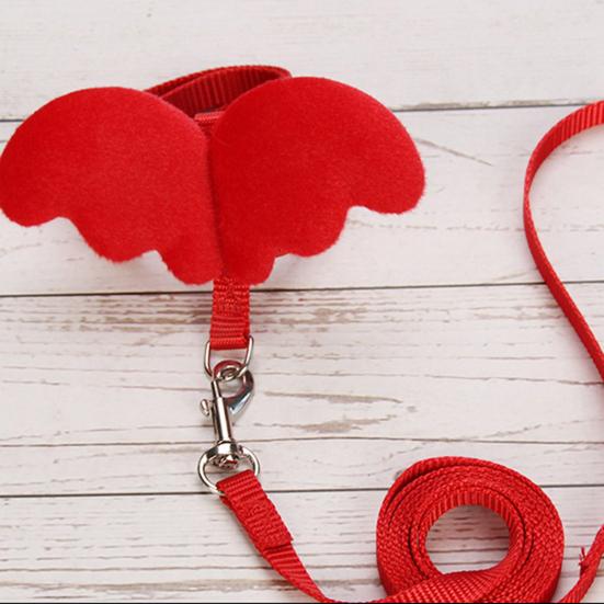 Wing Design Duck Harness Flexible Buckle Solid Color Long Rope Duck Harness for Animal
