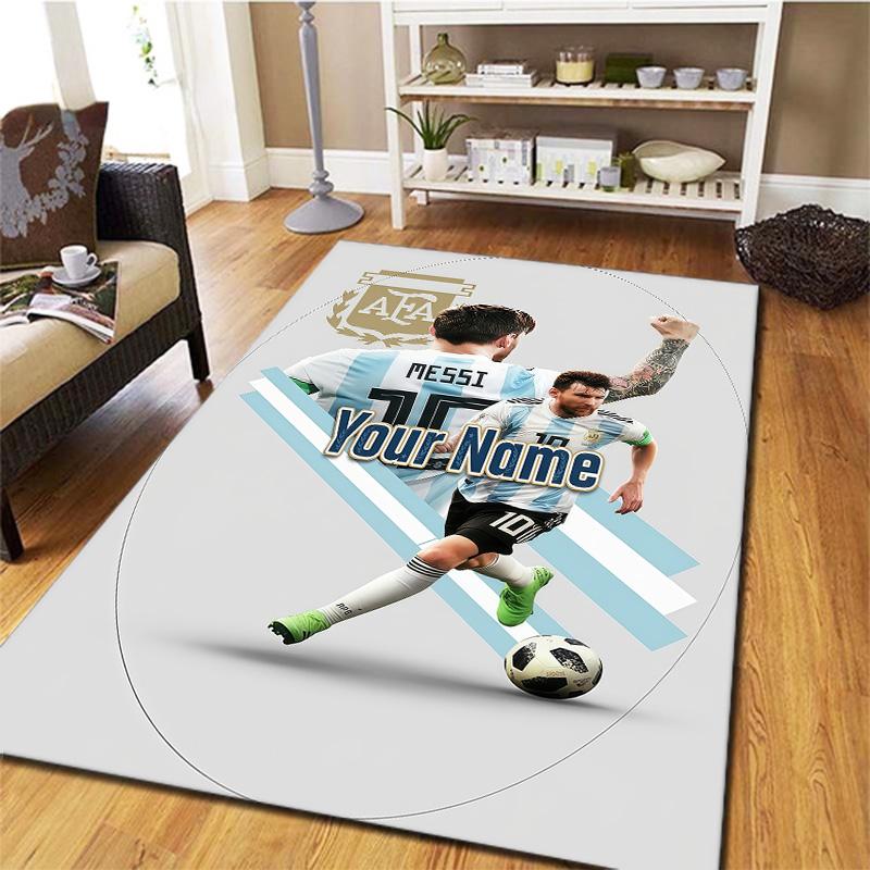 Messi Custom Name Carpet Rug For Living Room Bedroom Home Sofa Decoration Kids Play Nonslip Floor Mat