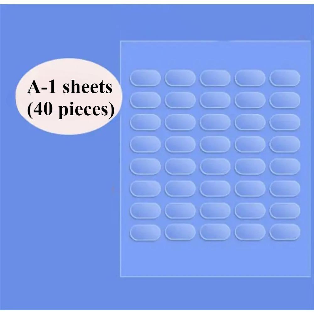 

Съемные двухсторонние гелевые клеевые подушечки для фигурок, клейкие точки для крепления постеров, настенные заплатки с прозрачным липким клеем A-40pcs(1 sheets)