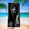 Asciugamano da Spiaggia Tupac Shakur Asciugamani da Bagno Colorati per Ragazza Microfibra Asciugatura Rapida Senza Sabbia Personalizzabile Spiaggia Yoga Spa Palestra Piscina