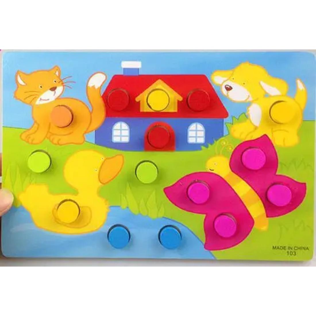 

Деревянный пазл, игрушка-пазл, игрушки Монтессори для малышей, деревянные мультяшные пазлы с животными, игра, детские развивающие игрушки для раннего развития, подарки для детей