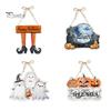 Eye-catching Halloween Decoration Pumpkin Door Hanging Decor, Spooky Festive Wall Ornament for Party Pendant Scene, Front Entryway Decoration,