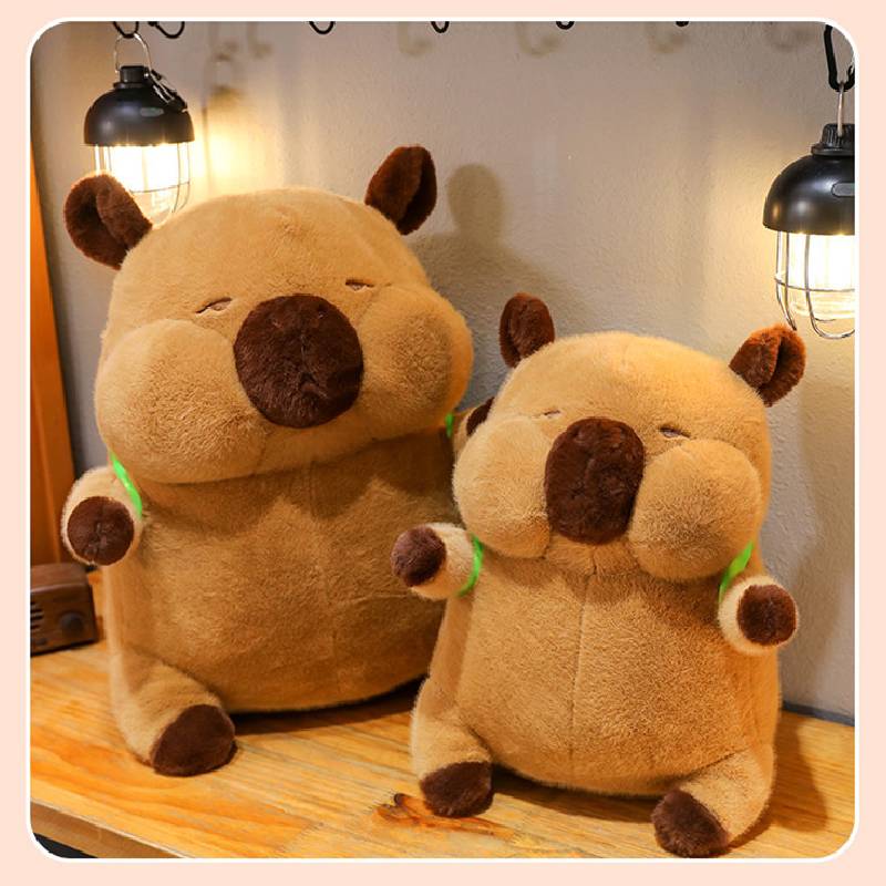Capybara Toy Plush Turtle Backpack  Doll Childrens Birthday Gift Comfortable