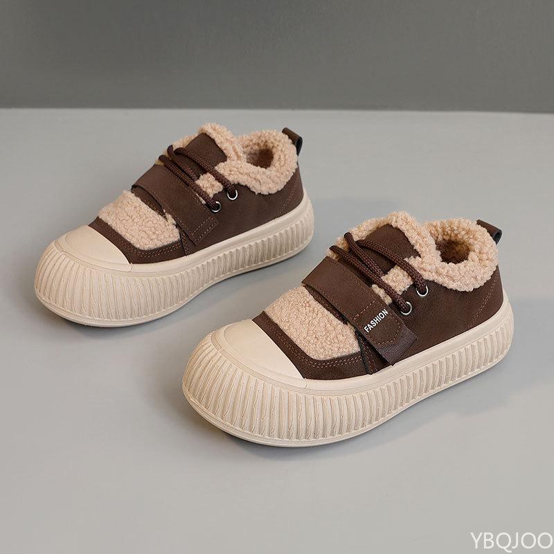 New autumn winter women's shoes warm simple solid color casual thick sole height increasing comfortable versatile women's shoes