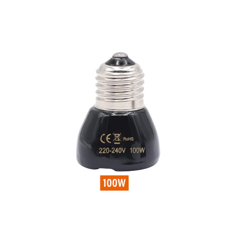 Pet Heating Light Bulb 25W 50W 75W 100W Mini Infrared Ceramic Emitter Heat Light Lamp Bulb For Reptile Pet Brooder 220V