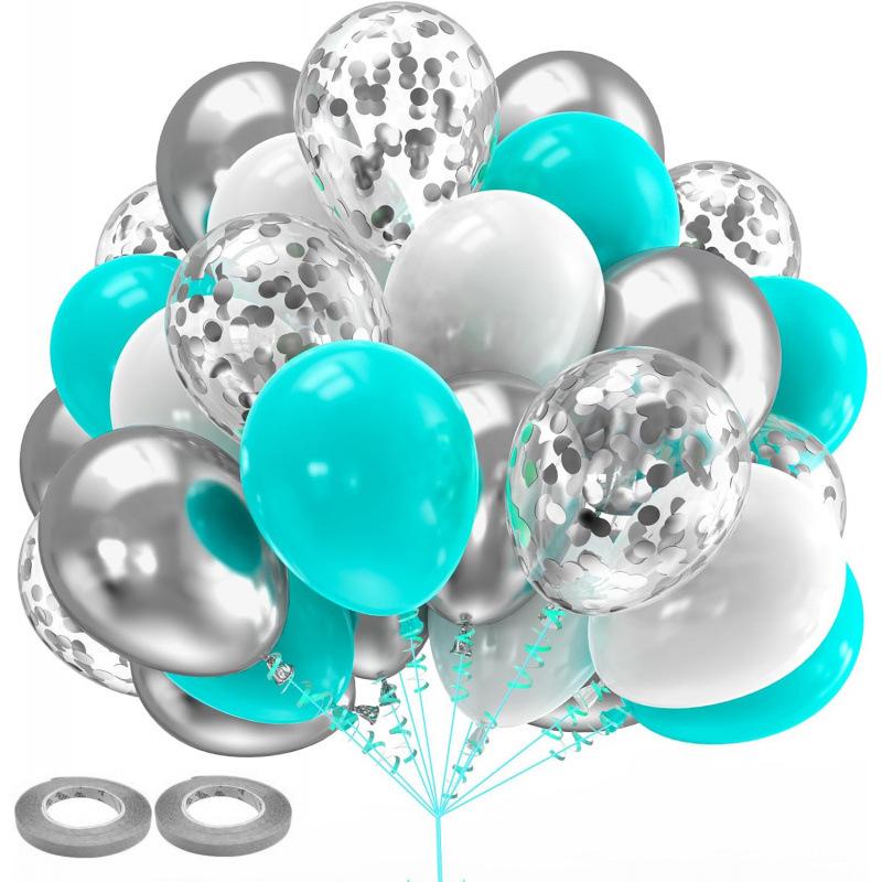 Metal Sequin Balloon Set - 30 Colorful Holiday Party Decorations