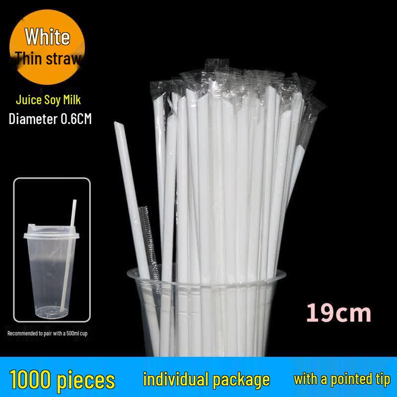 OEING Individually Wrapped Disposable Beverage Straws