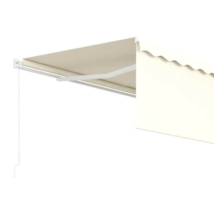 Maison Exclusive - Auvent manuel rétractable avec store 4x3 m Crème