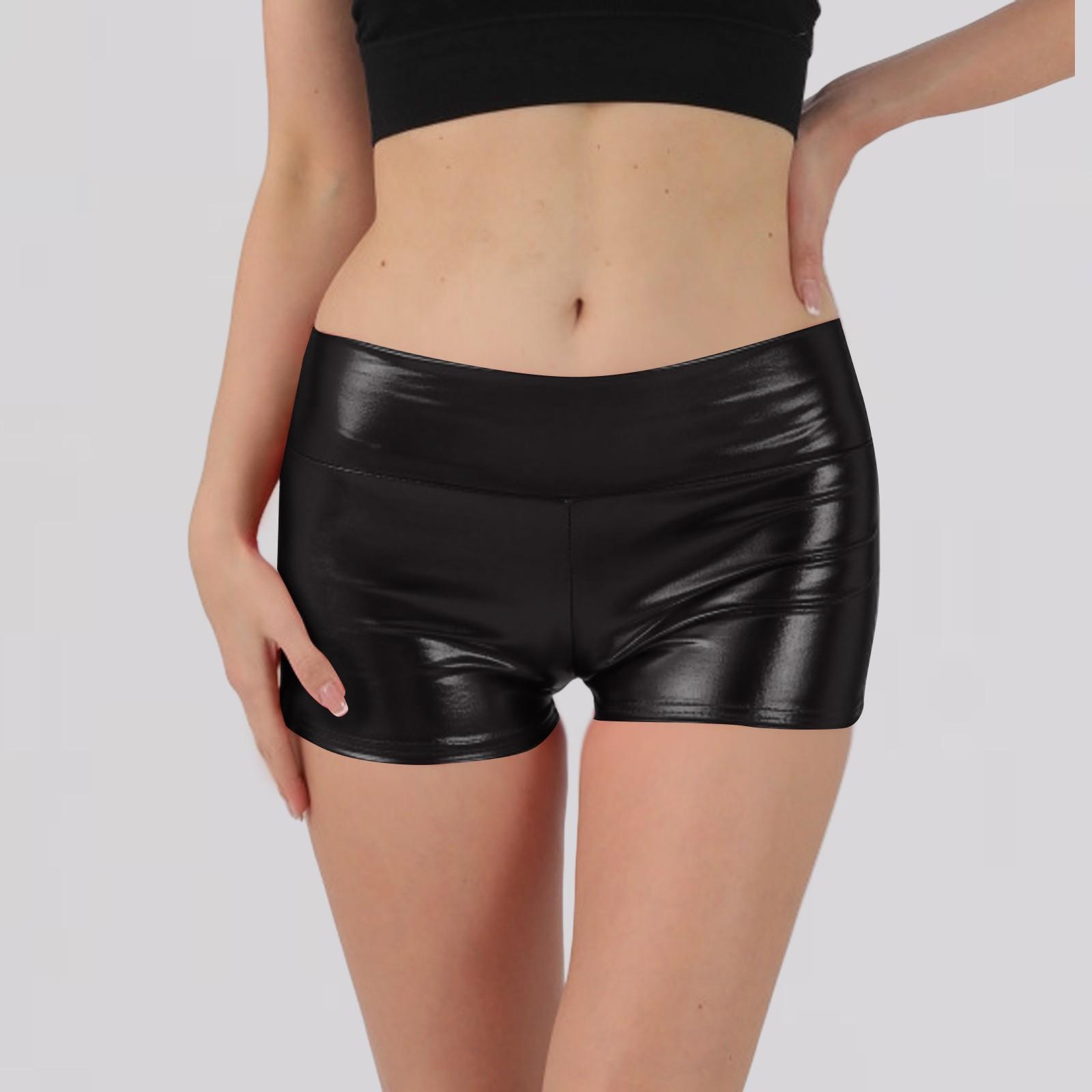 

Женские обтягивающие шорты с высокой талией Bright Face и эластичной талией XL чёрный