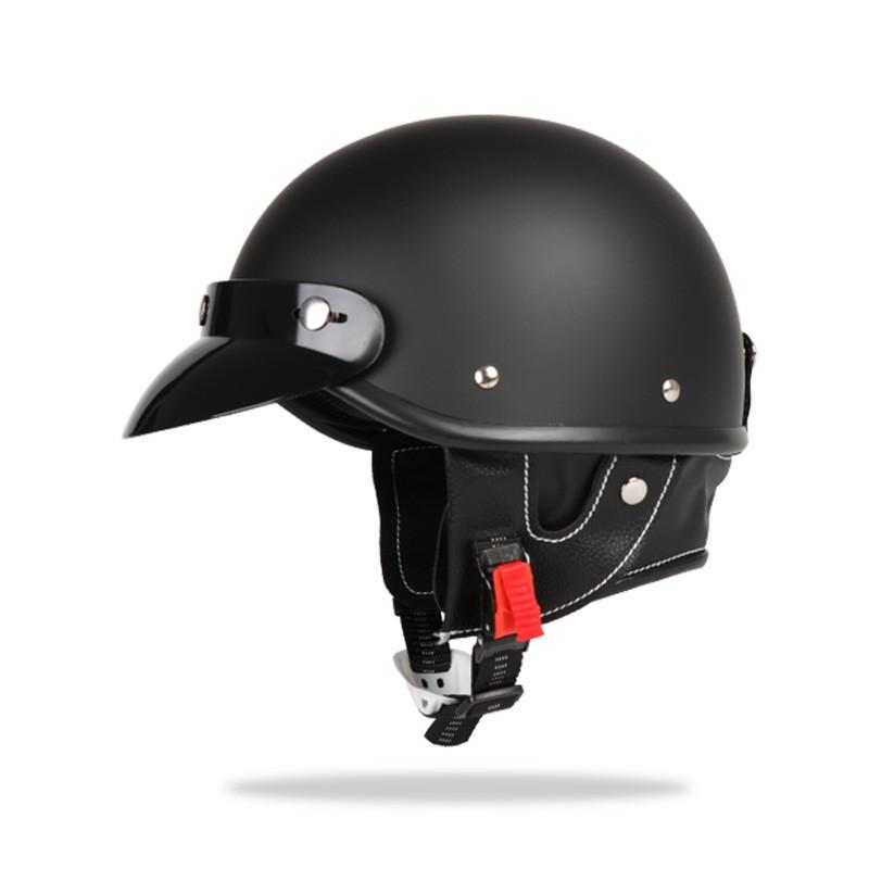 Vintage Electric Motorcycle Half Helmet Men Women All Season Sun Protection Lightweight Safety