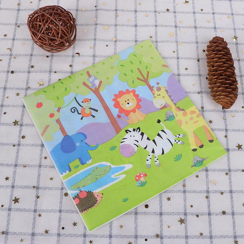 Buy 20Pcs Jungle Theme Paper Napkins Jungle Animals Napkins Kids