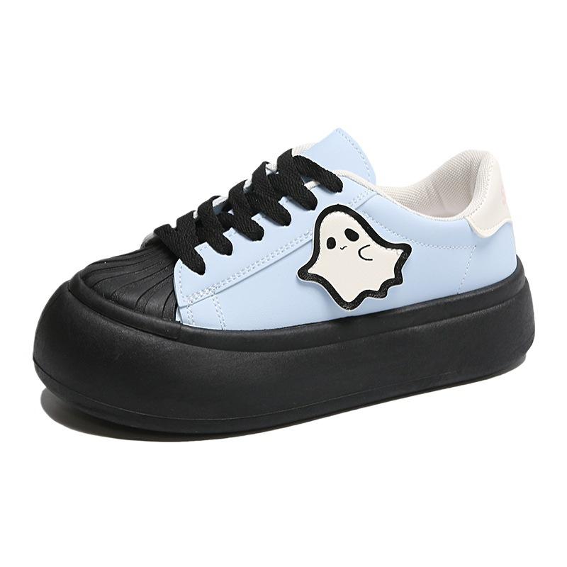 Platform bread, little white shoes, women's versatile niche big head bread 2025 spring new casual board shoes ins tide