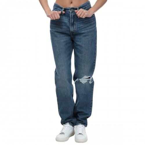 Levis Womens/Ladies 80Â´s Leather Patch Mom Jeans