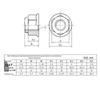 304/316 Edelstahl Anti-Rutsch Nylon/Metall Selbstsichernde Flanschmutter