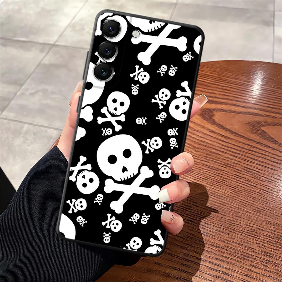 Skull Skeleton Bone Case for Samsung Galaxy A73 A51 A22 A53 A35 A23 A24 A55 A41 A32 A52 A36 A26 A72 A25 A71 Punk Phone Cover
