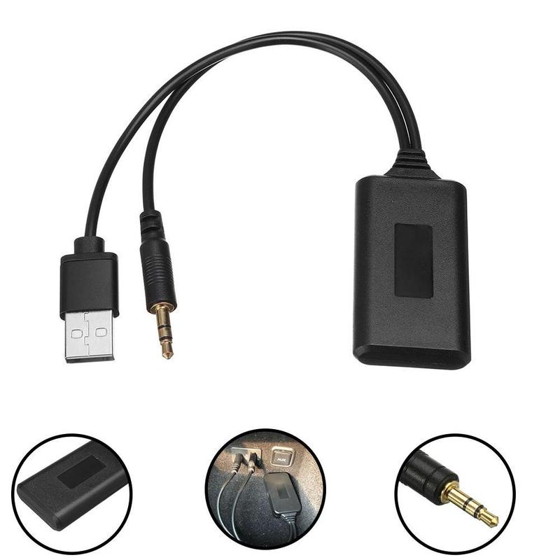 Car AUX Bluetooth Adapter, Wireless Audio Receiver with HIFI Sound Quality, Hands-Free Calling Music Player for Vehicle