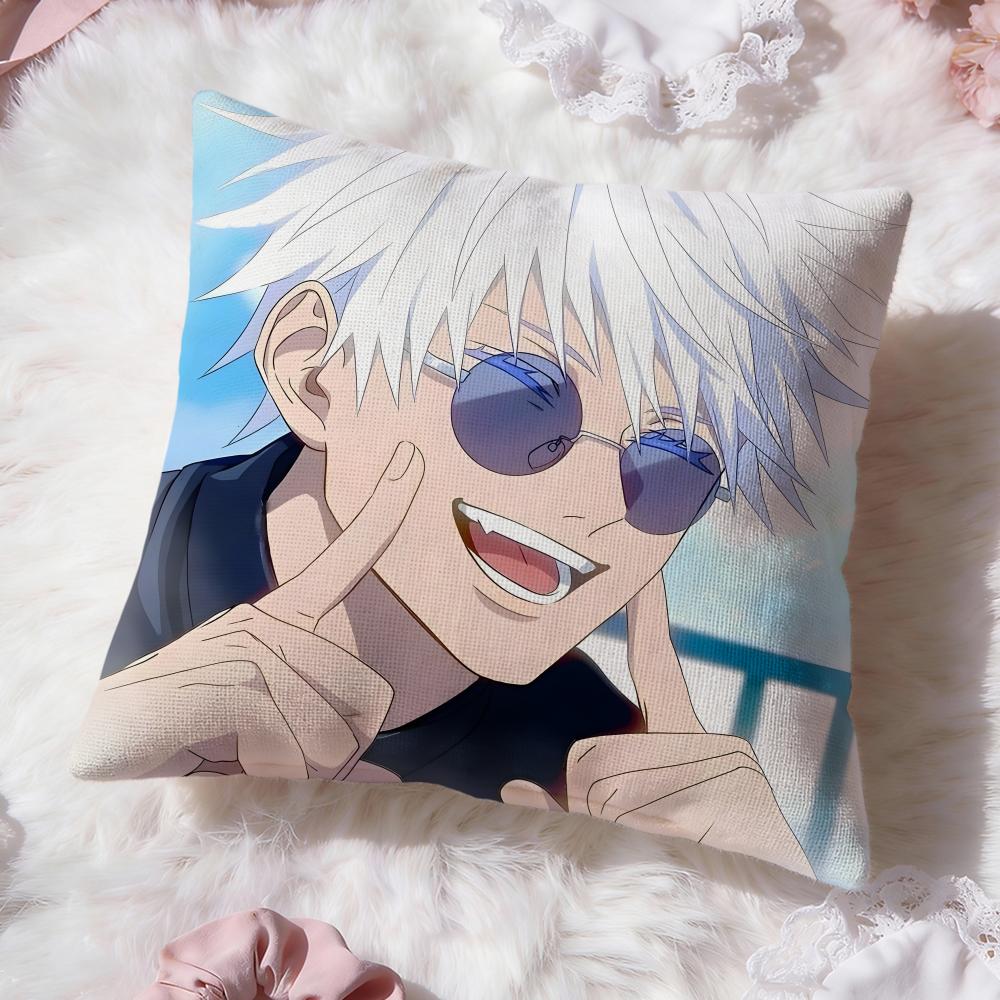 anime j-Jujutsu Kaisen Cushion Cover Premium Comfort Reversible Pillow Cove -Two in One Design for Any Room & Car Interior