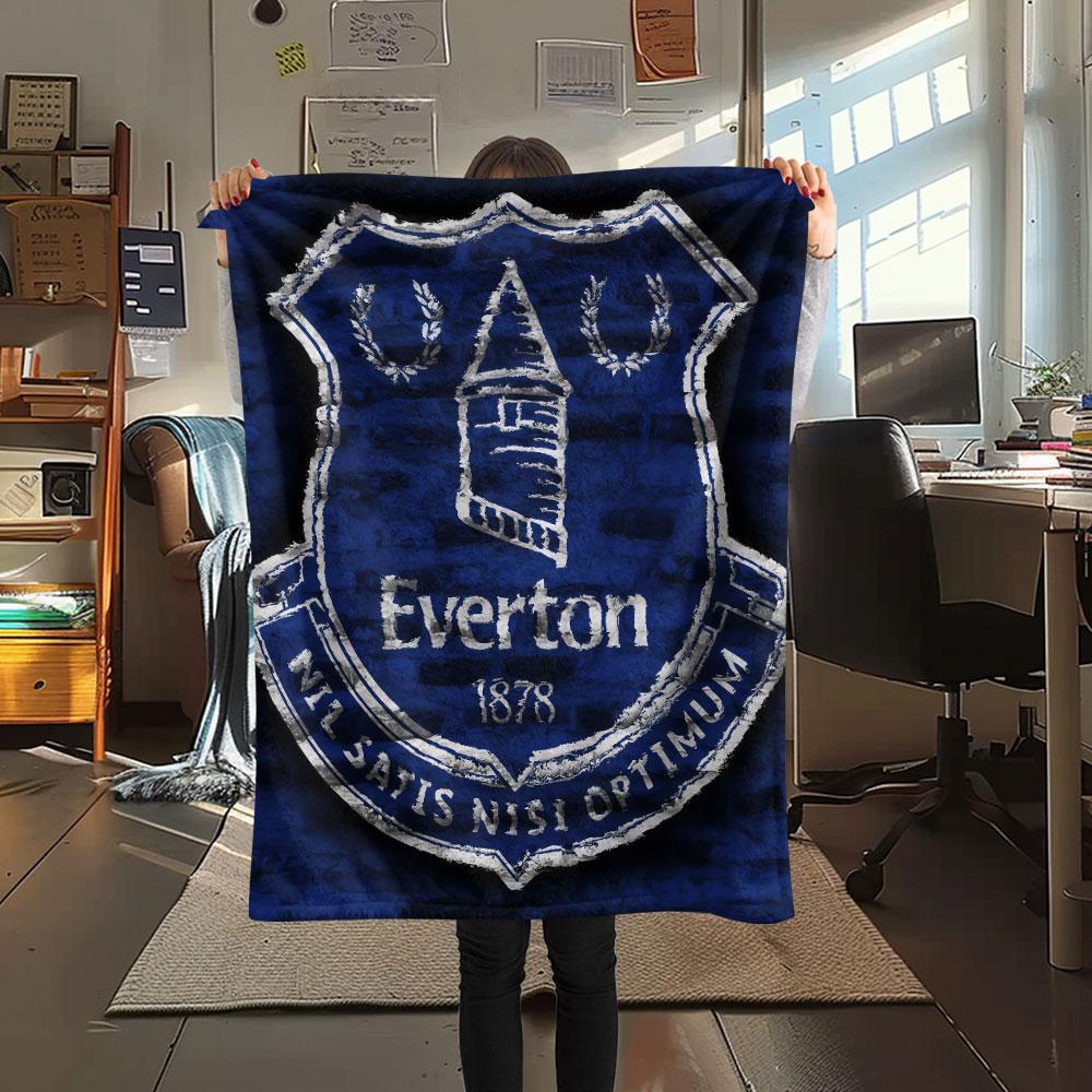 1PC Everton F.C Patterned Flannel Blanket Suitable For All Seasons for Home Decor Warmth and Comfort Gifts Holiday Present