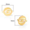 5pcs/lot 316 Stainless Steel Gold Plated 12 zodiac signs Small Charms Connector Pendant For Necklace DIY Jewelry Making