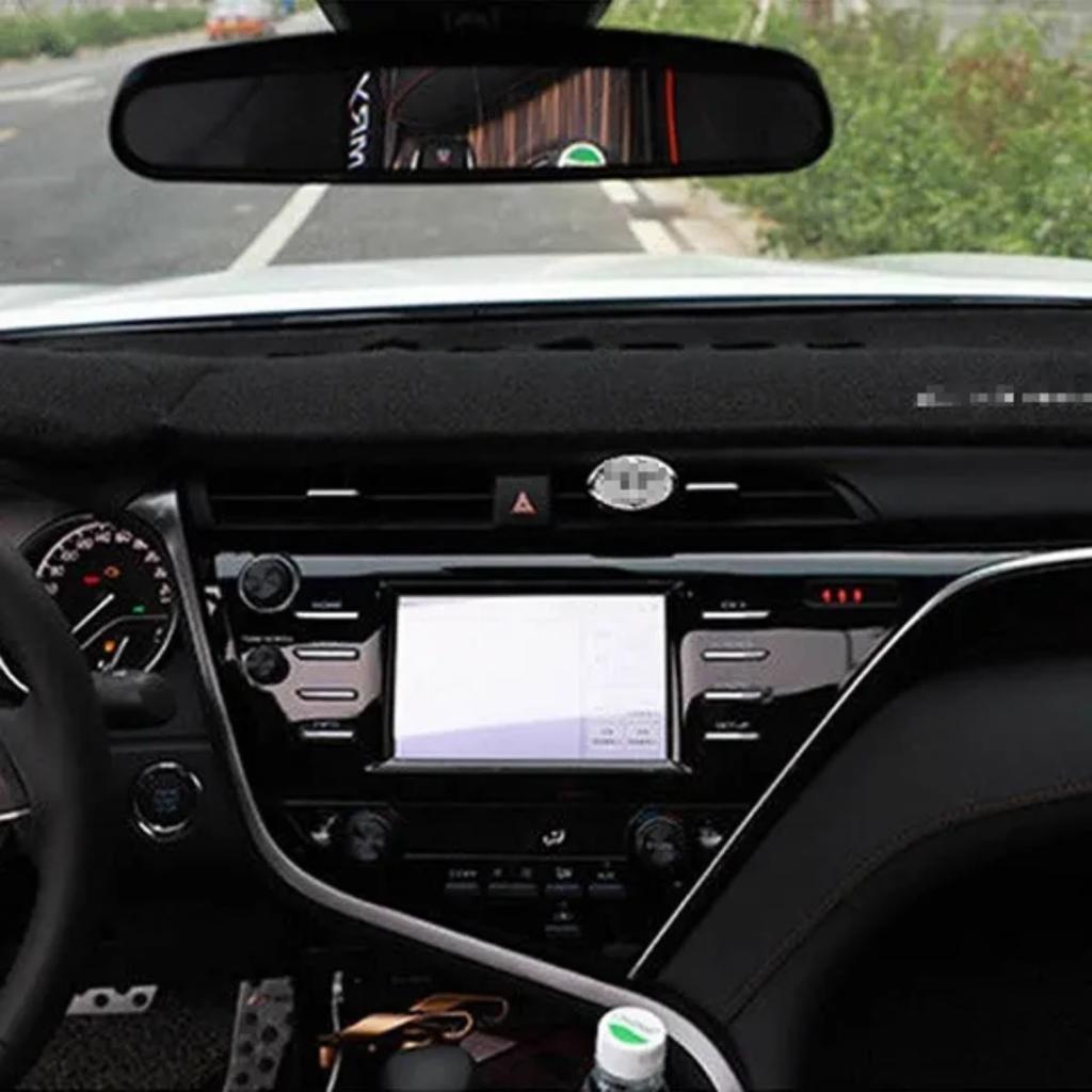 1 szt. Czarna osłona deski rozdzielczej chroniąca przed słońcem mata przeciwsłoneczna podkładka na lata 2018-2020 TO/YOTA CA/MRY