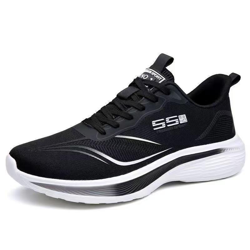 Spring and Summer Running Shoes, Waterproof and Versatile, Soft Sole, Lightweight Fly-knit Sports Casual Shoes, Breathable Mesh Men's Cloth Shoes.