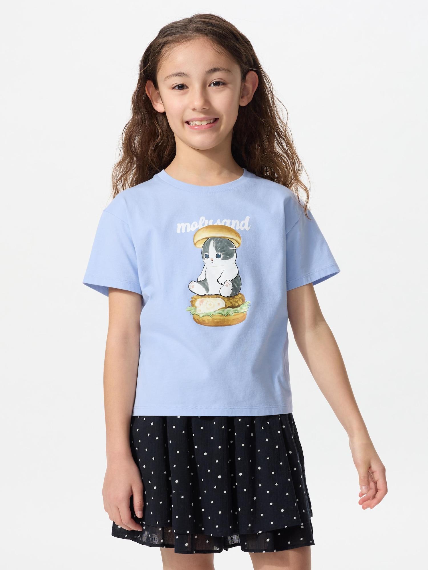 

Uniqlo Япония Девушки Mofusand Ut 60 LIGHT BLUE/100