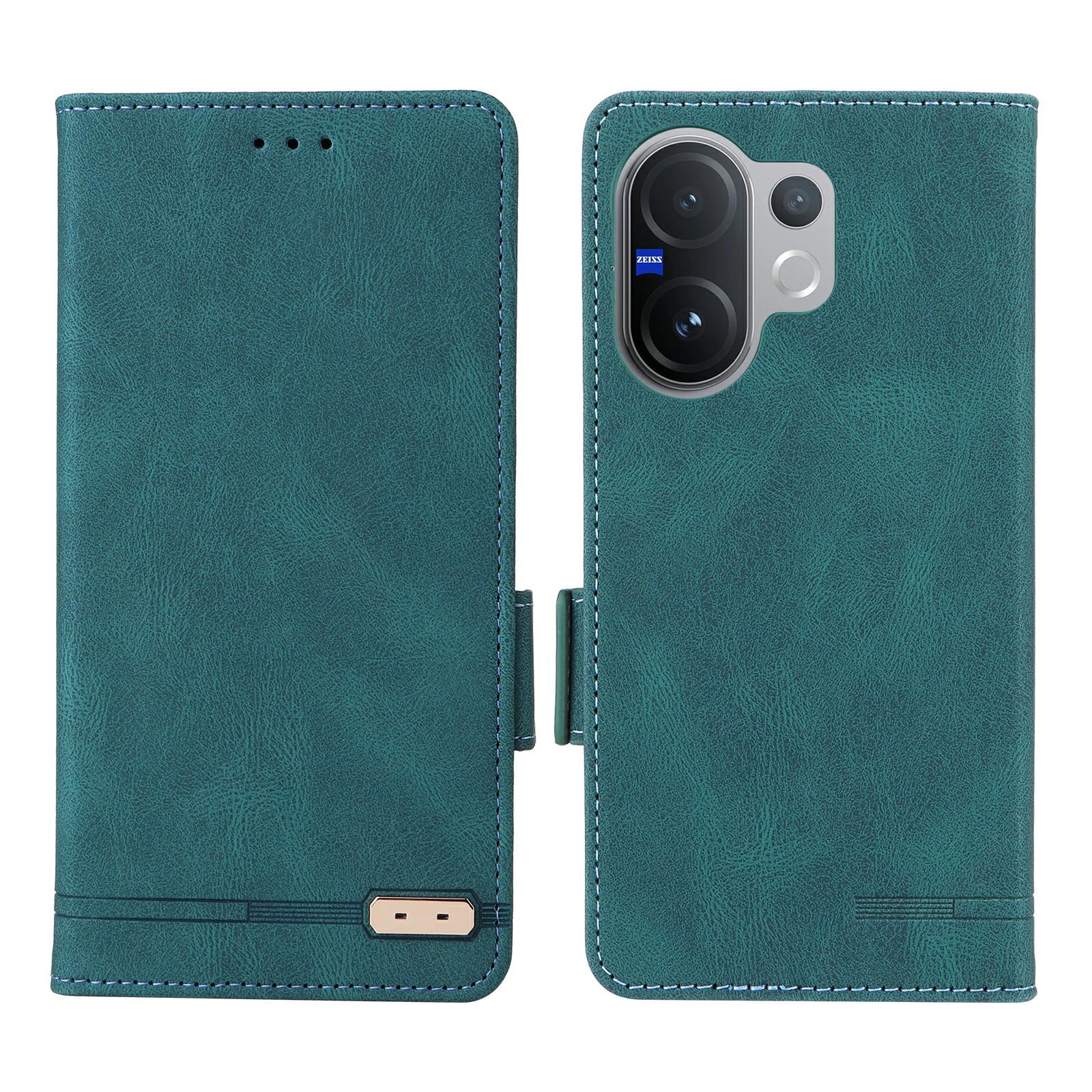 

For vivo V60 5G Case Leather Wallet Flip Phone Cover with Hardware Decor