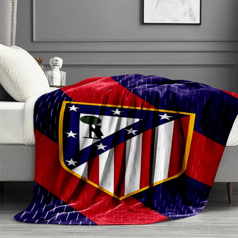 Coperta con Stampa Atletico Madrid - Morbida e Confortevole, per Camera da Letto, Viaggio, Divano, Decorazione per la Casa - Regalo di Compleanno o Natale per un Amico