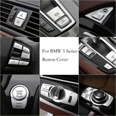 ABS Chrome Front Head Light Switch Button Cover Start Stop Engine Switch Button Trim Cover For BMW 5 Series 5GT F07 F10