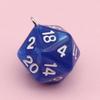 20-Sided Pearl Acrylic Dice Shaker Bag Keychain Pendant for DIY Jewelry