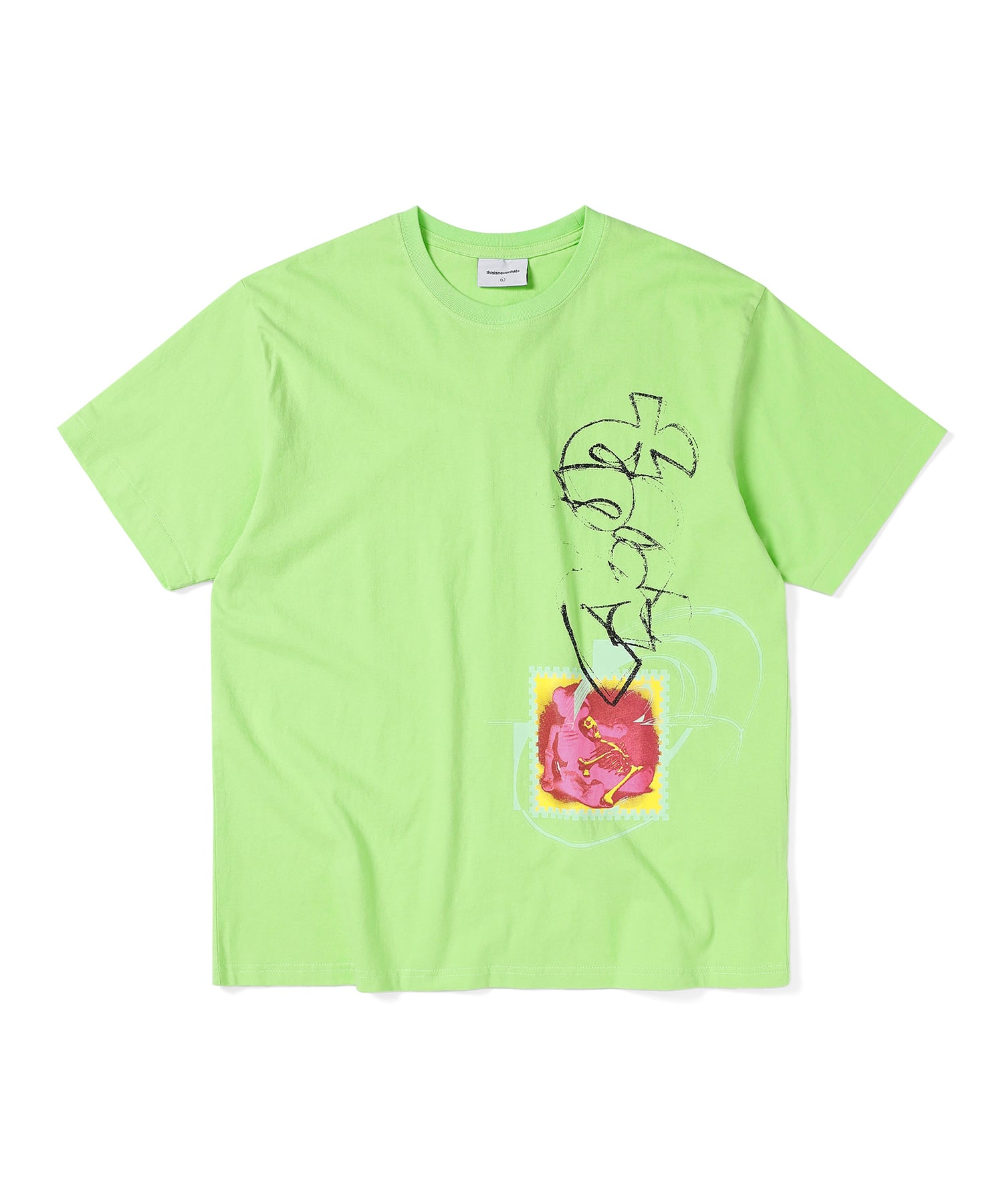 This Is Never That That Collage Tee Light Green L