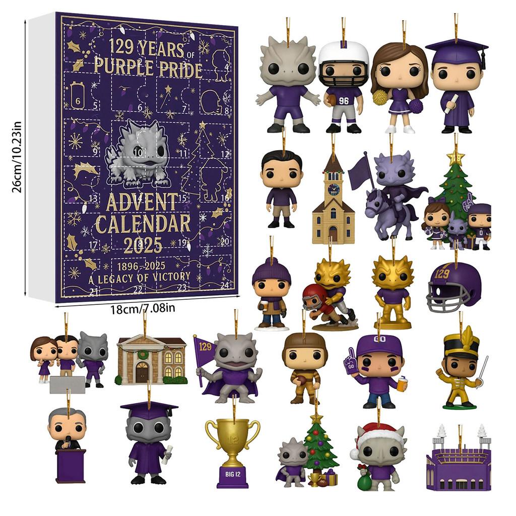 Vánoční adventní kalendář Stray Kids s 24 akrylovými ozdobami pro sváteční obdarování