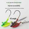 Anti-Hang Rotating Sequin Jig Head Hook with Soft Bait for Bass and Mandarin Fish