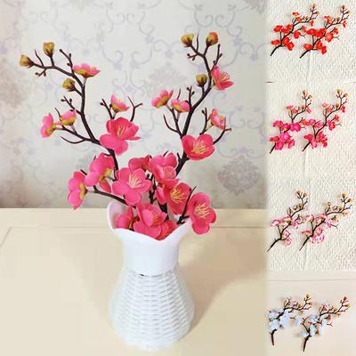 Artificial Flowers Plum Blossom Branch Simulation Plum Blossom Flower Bouquet Silk Flower Wedding Party Table Home Decoration