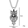 Unisex Owl Animal Pendant - Stainless Steel Chain in Titanium Steel