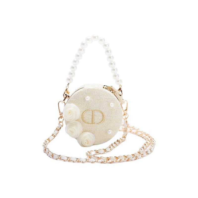 Dior DIY Stil Kosmetiktasche Blasenqualle Goldrose Umhängetasche Tragbare Aufbewahrung Polyesterfaser Fortgeschritten Vielseitig goldrose
